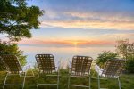 Amazing sunset views of Lake Michigan from Martha`s Cottage